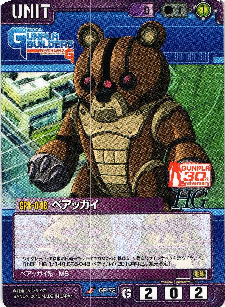 ベアッガイ【紫/GP-72/CB ガンプラ30thメモリアルエディション】 – 猫