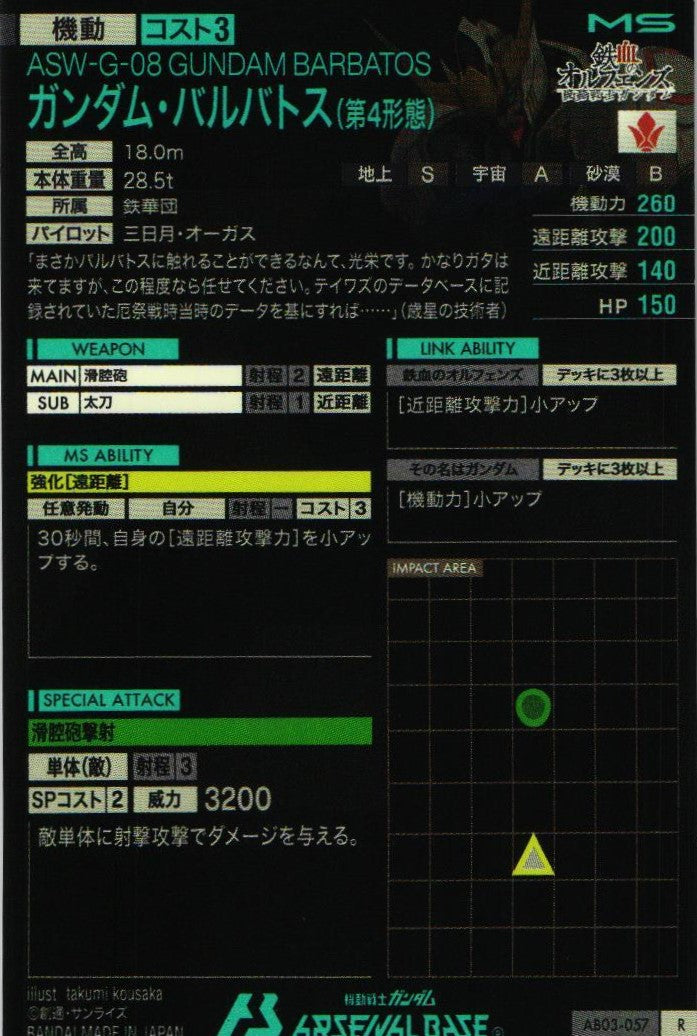 ガンダム・バルバトス(第4形態)【AB03-057/R】 – 猫のレトロTCGストア